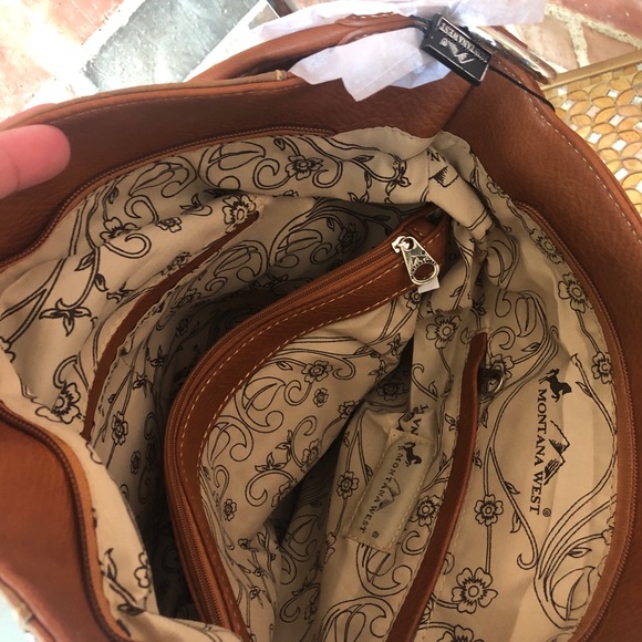 Montana West Embossed Concealed Carry Hobo - Picture 5 of 6